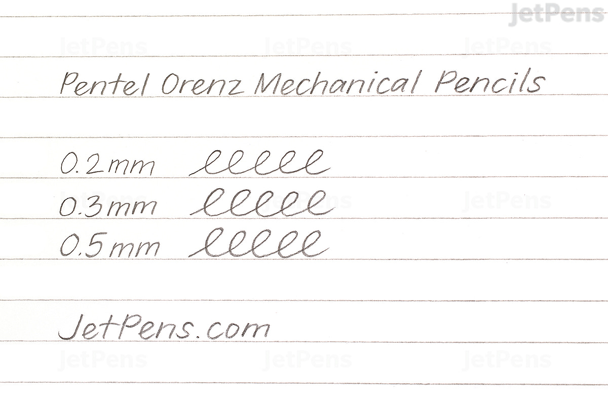 
                       Figure 2: A comparison of some small lead sizes. Picture courtesy of JetPens.
                  